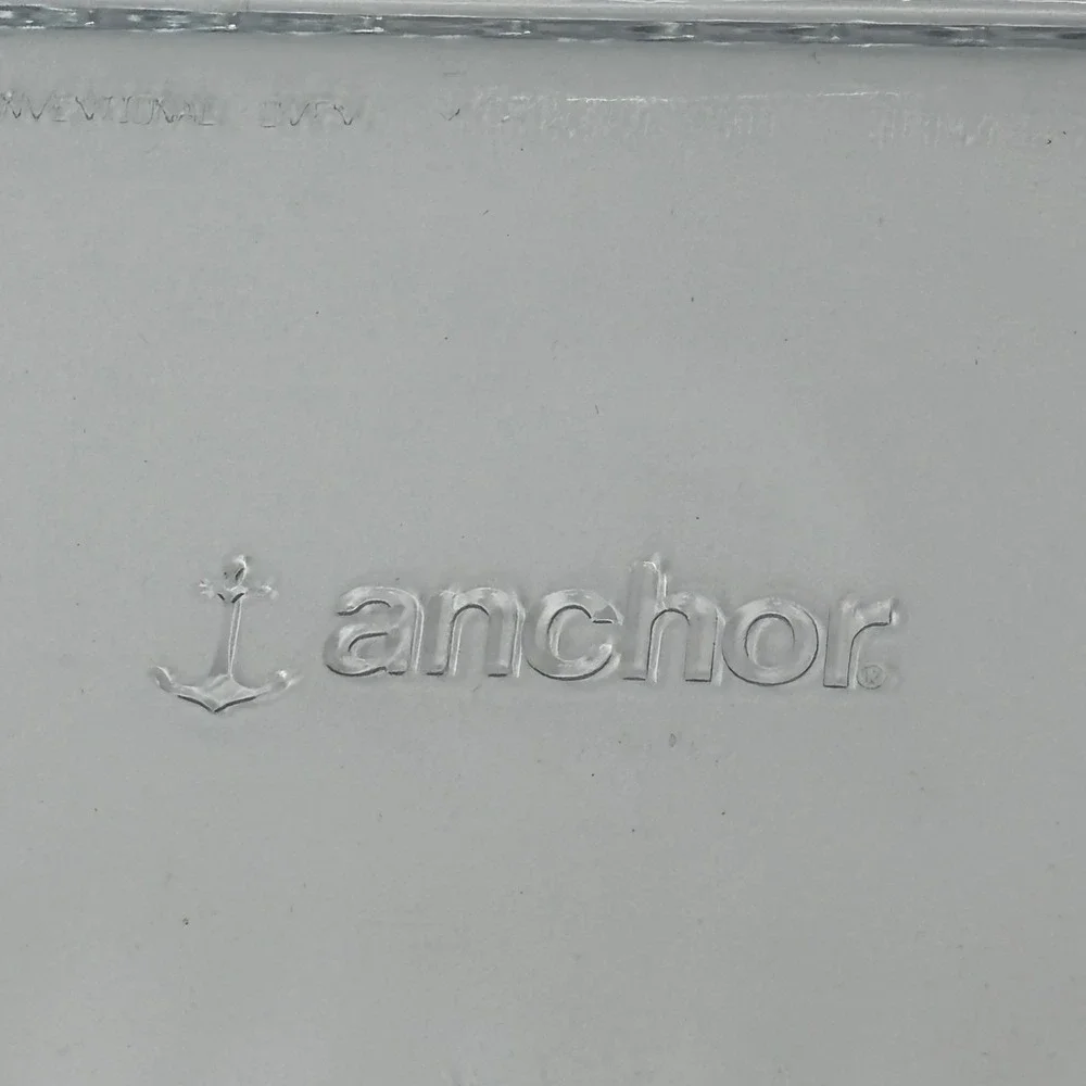 Anchor Hocking Square Glass Baking Dish Ribbed Fluted Clear Bakeware Pan 6.5X6X2